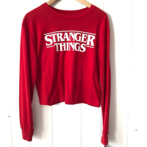 Stranger Things Long Sleeve Red T-Shirt - Picture 4 of 9